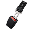 SafeBelt seat-belt tongue clicking into a standard car buckle