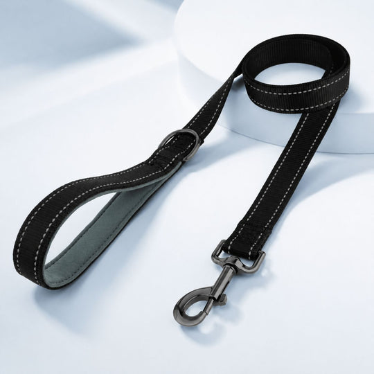 SafeWalk strong padded training leash - Black studio view