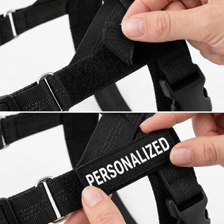 SafeWalk removable personalized name patch close-up